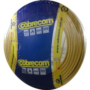 Cabo Flexível 2,5mm 750V Rolo 100m Amarelo Cobrecom
