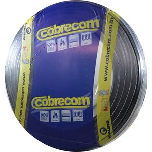 Cabo Flexível 4,0mm 750V Rolo 100m Preto Cobrecom