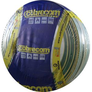 Cabo Flexível 6,0mm 750V Rolo 100m Verde/Amarelo Cobrecom