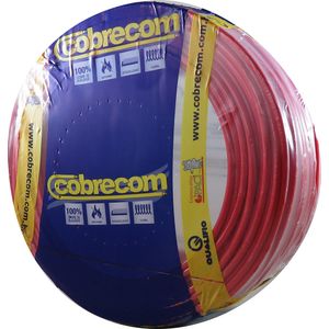 Cabo Flexível 6,0mm 750V Rolo 100m Vermelho Cobrecom