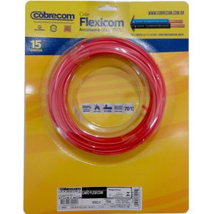 Cabo Flexível 10,0mm 750V Blister 15m Vermelho Cobrecom