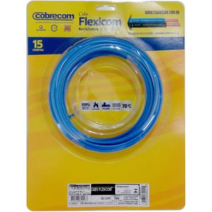 Cabo Flexível 1,5mm 750V Blister 15m Azul Cobrecom