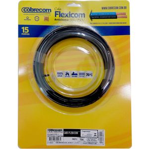 Cabo Flexível 10,0mm 750V Blister 15m Preto Cobrecom