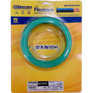 Cabo Flexível 1,5mm 750V Blister 15m Verde Cobrecom