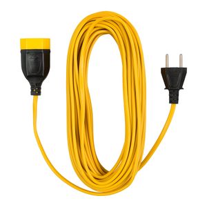 Cordão Prolongador Hardwork 2X1 15M 2P 10A Amarelo Daneva