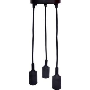 Pendente Benjamin 3 Cúpulas Preto Avant