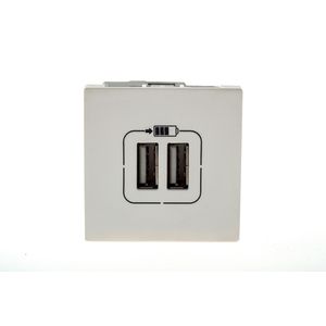 Módulo Tomada Carregador Pial Plus+ 2X USB Branco Pial