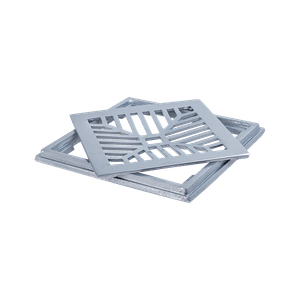 Conjunto Grelha e Porta Grelha Polido 20x20 LG Mais