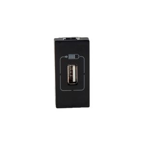 Módulo Tomada Carregador Pial Plus+ 1X USB Preto Pial