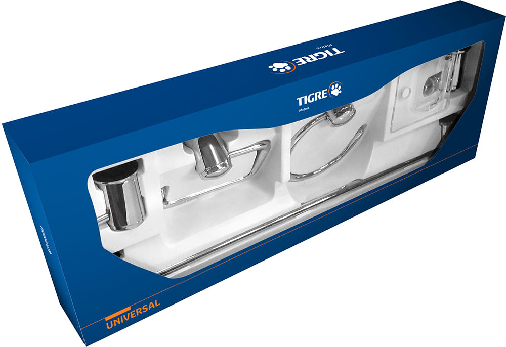 Kit Acessórios 5 Peças Universal Cromado Fabrimar