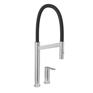 Misturador Monocomando de Mesa Para Cozinha Colore Preto/Cromado Deca