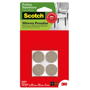 Feltro Sintético Super Resistente Marron Redondo G Scotch 3M