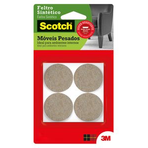 Feltro Sintético Super Resistente Marron Redondo M Scotch 3M