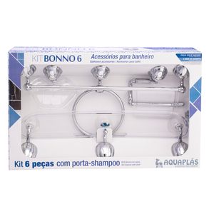 Kit Acessórios Para Banheiro Bonno Cristal Stamplas
