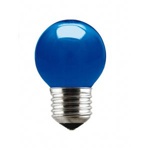Lâmpada Incandescente Bolinha 15W Azul Taschibra