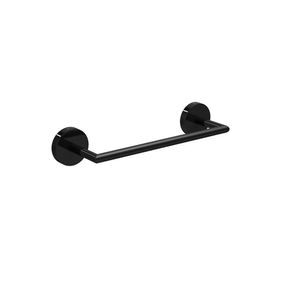 Porta Toalha Barra Disco Black Noir 20cm Deca