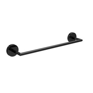 Porta Toalha Barra Disco Black Noir 30cm Deca
