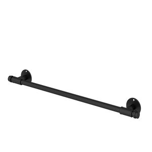 Porta Toalha Reto Longo Living Preto Fosco 63,5cm Fani