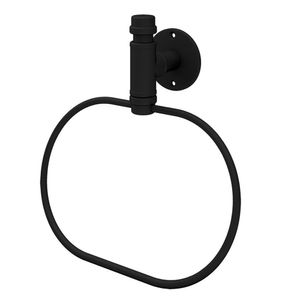Porta Toalha Argola Living Preto Fosco Fani