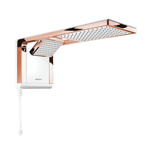 Chuveiro Acqua Due Ultra Eletrônico Branco Rose Gold Lorenzetti