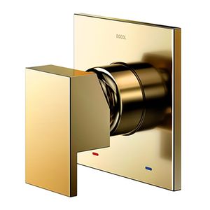 Acabamento Monocomando Para Chuveiro 3/4 New Edge/Minima Ouro Polido Docol