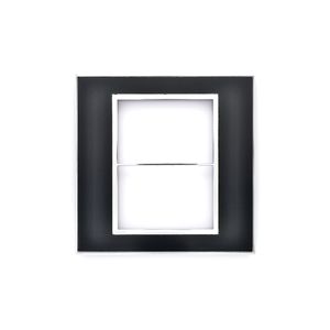 Placa 3+3 Postos Arteor 4x4 Mirror Black Pial