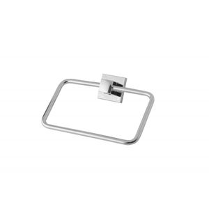 Porta Toalha de Rosto Retangular Athenas Inox Polido Valle Metais