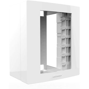 Conjunto Placa Pro Com Caixa 3 Módulos Inova Branco Alumbra
