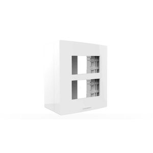 Conjunto Placa Pro Com Caixa 2 Módulos Inova Branco Alumbra