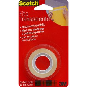 Fita Adesiva Transparente Scotch 12x20 3M