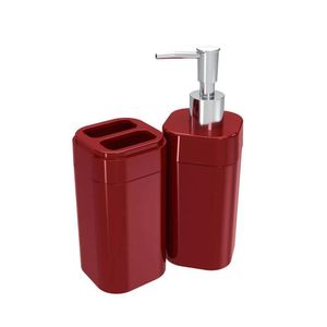Kit Banho 2 Peças Splash Vermelho Bold Coza