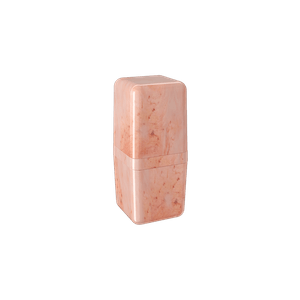 Porta Escova C/ Tampa Cube Mármore Rosa Coza