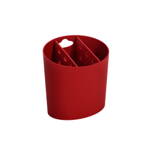 Escorredor de Talheres Oval Basic Vermelho Bold Coza