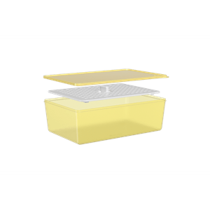 Pote Basic Translúcido C/ Grade Amarelo Soft 4,5l Coza
