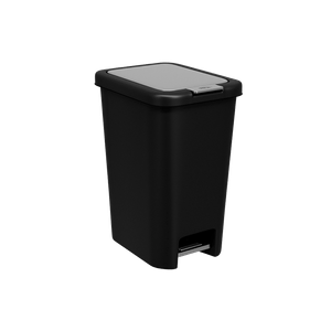 Lixeira Com Pedal Double 20L Preto Coza