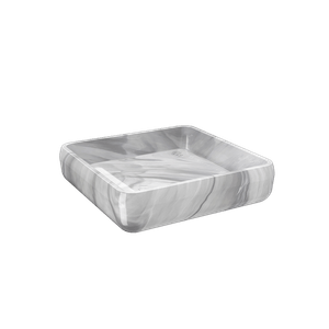 Saboneteira Cube Mármore Branco Coza