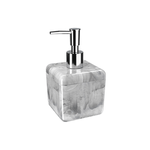 Porta Sabonete Líquido 330ml Cube Mármore Branco Coza