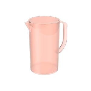 Jarra Casual Com Tampa 2L Rosa Blush Translúcido Coza