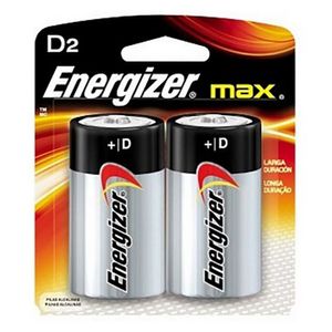 Pilha Alcalina Max Grande D2 1x2 Energizer