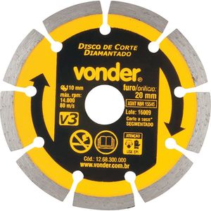 Disco de Corte Diamantado 110mm Vonder