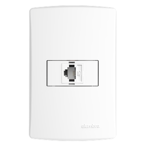 Conjunto Pro 1 Tomada RJ11 4 Vias Bianco Alumbra