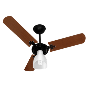 Ventilador de Teto New Delta Light 3PPM 127V Preto/Marrom Venti-Delta