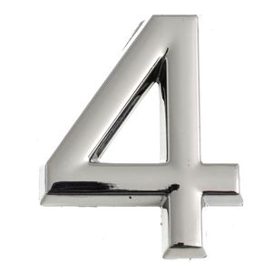 Algarismo Residencial em ABS 4 Cromado Bemfixa