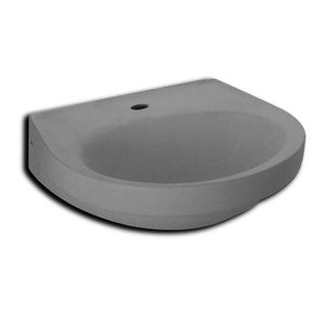 Lavatório Para Coluna Parati 47x42,5cm Cinza Cromo Logasa