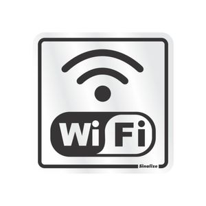 Placa Alumínio Wi-Fi 15x15 Sinalize