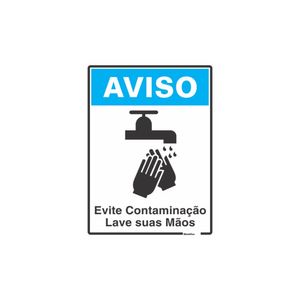 Placa Poliestireno Lave Suas Mãos 15x20 Sinalize