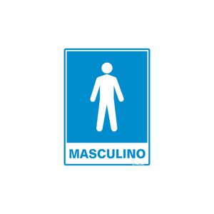 Placa Poliestireno Sanitário Masculino 15x20 Sinalize