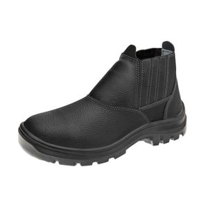 Bota de Couro Elástico Preto Marluvas