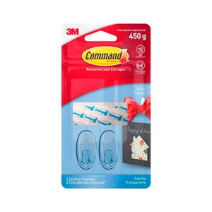 Gancho Adesivo Transparente Pequeno Command 3M