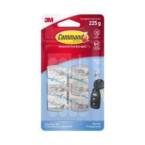 Gancho Adesivo Transparente Mini Command 3M